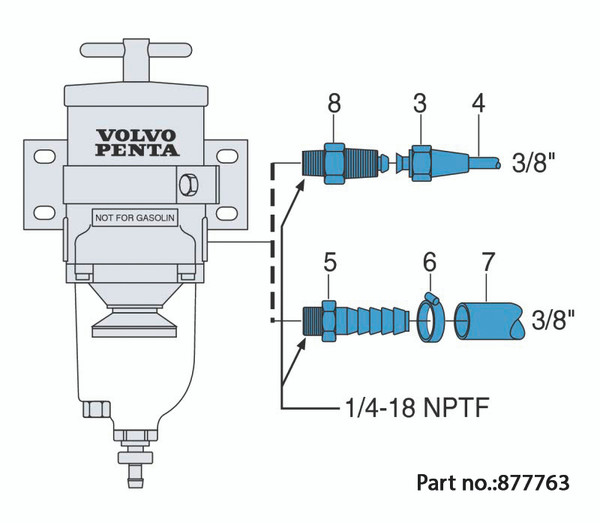 Order VOLVO PENTA 954305 Tube