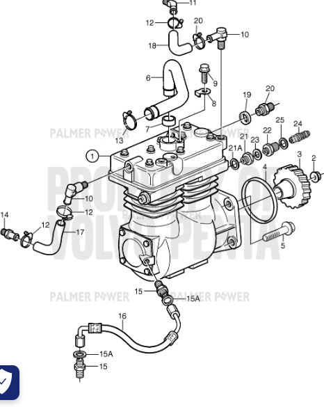 Order VOLVO PENTA 981524 Hose Assembly