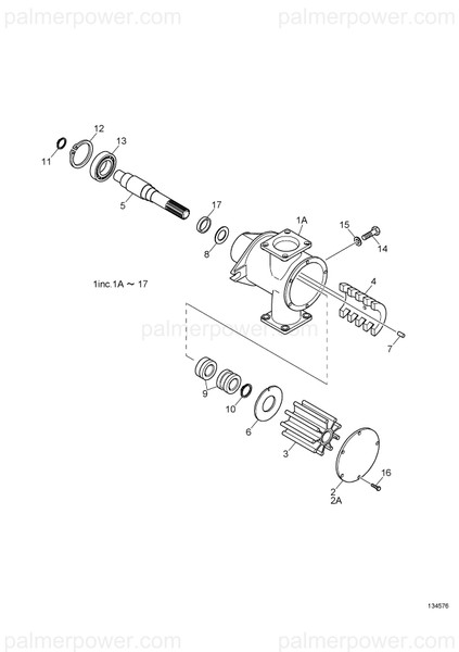 Order YANMAR 165000-35270 Impeller