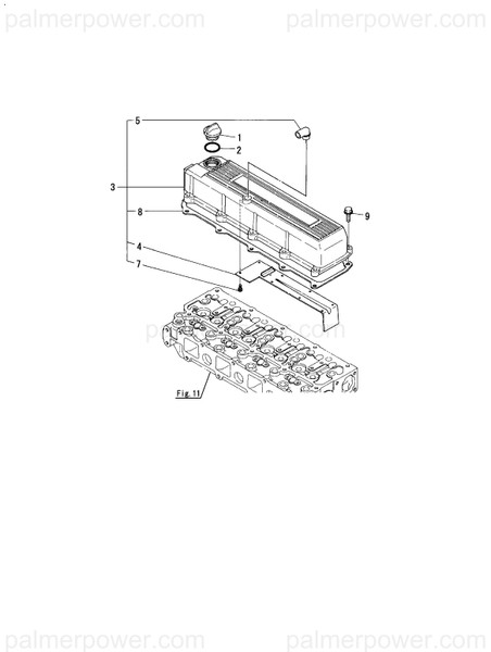 Order YANMAR 119100-11360 Gasket Bonnet