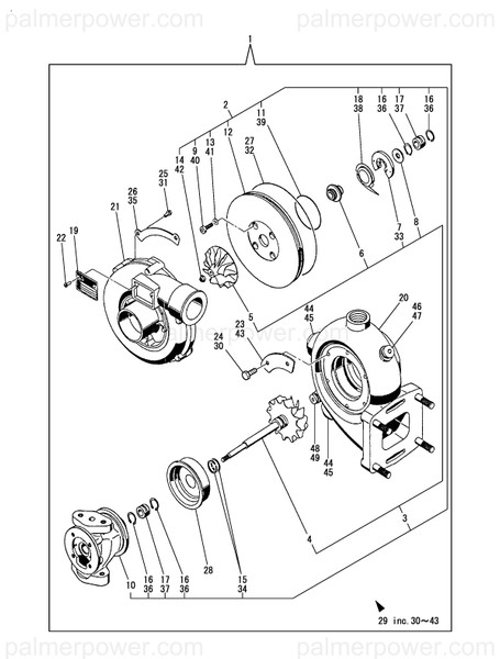 Order YANMAR 119173-18011 Turbine K26