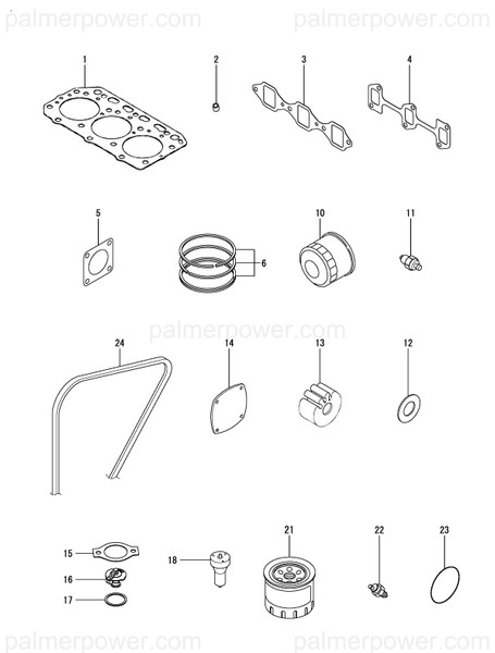 Order YANMAR 129171-01330 Gasket Head T=