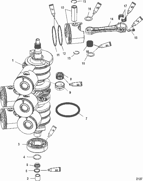 Order MERCURY 859562T17 Piston Assembly, Port - Standard