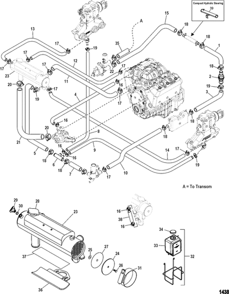 Order MERCURY _ 807141 _ Hose, Heat Exchanger To Manifold