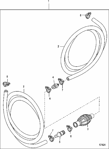 Order MERCURY 8M0038468 Hose, (9.00 Feet)(108.00 In.) Bulk