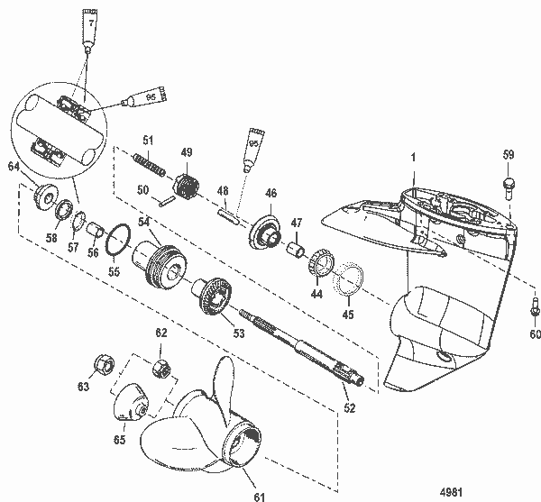 Order MERCURY 821321A 1 Bearing Assembly, Roller