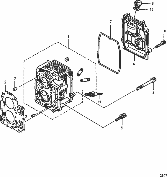 Order MERCURY 834954A01 Cover, Cylinder Head