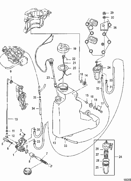 Order MERCURY 851842 Tank, Oil