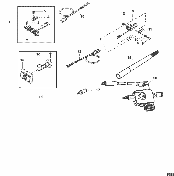 Order MERCURY 853828 Handle, (0.8 Meters)