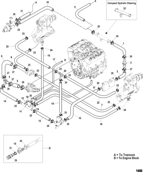 Order MERCURY _ 863937 _ Hose, Fuel Cooler To Water Distribution Housing