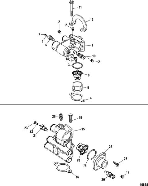 Order MERCURY _ 864398T04 _ Housing Assembly, Thermostat