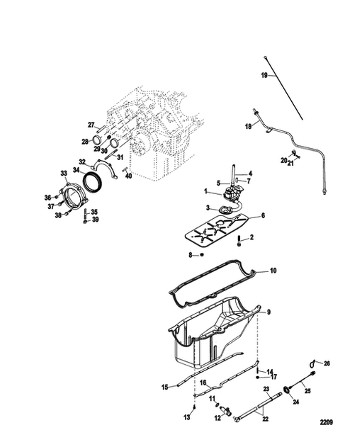 Order MERCURY _ 865021A1 _ Tube, Dipstick-Standard Cooling