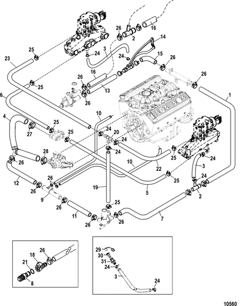 Order MERCURY _ 865402 _ Hose, Water Orifice To Transmission Cooler