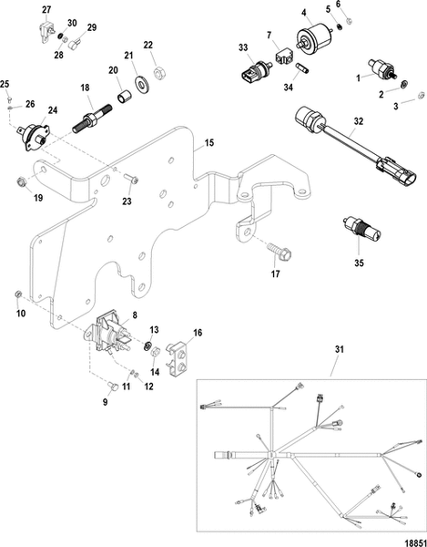 Order MERCURY _ 865931T01 _ Harness Assembly, Engine