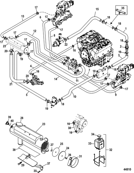 Order MERCURY _ 866078 _ Hose, Heat Exchanger To Elbow (Port)