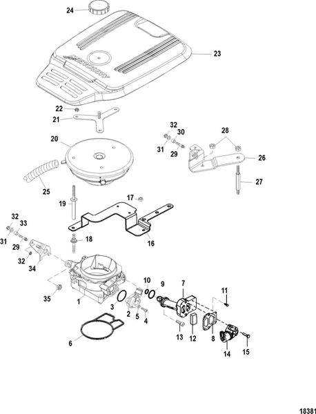 Order MERCURY _ 866641A01 _ Stud Kit, Throttle Anchor