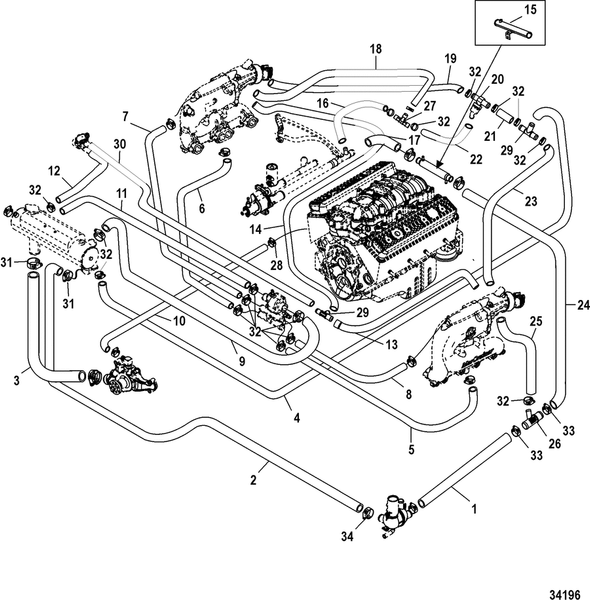 Order MERCURY _ 879172A16 _ Hose Assembly, Supplemental