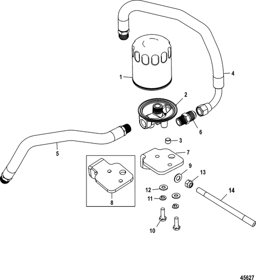 Order MERCURY _ 879288T72 _ Hose, Filter To Cooler