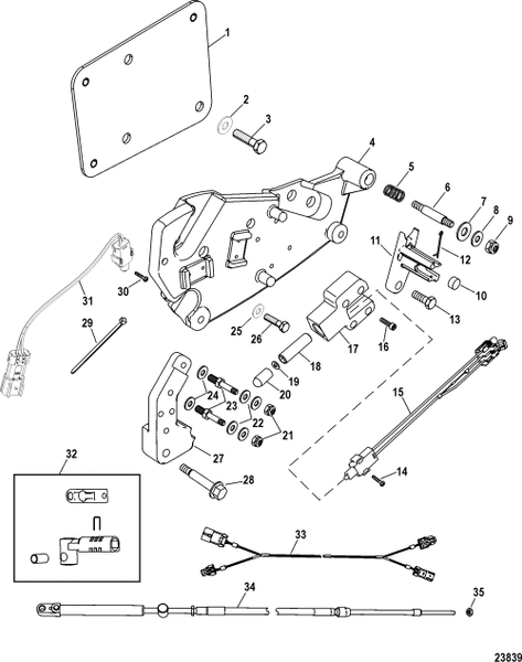 Order MERCURY _ 892790A01 _ Adaptor Kit, Shift (2 Per Kit)