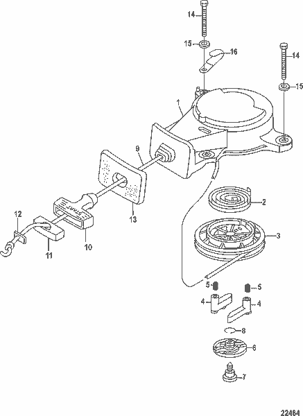Order MERCURY 898101324 Handle, Starter