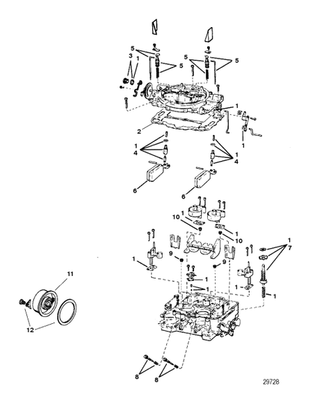 Order MERCURY _ 8M0047211 _ Carburetor, 4 Barrel