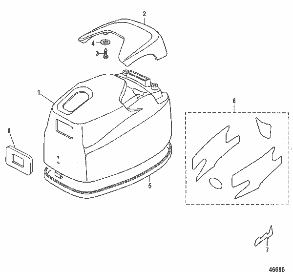 Order MERCURY 8M0073674 Decal, Horsepower 4
