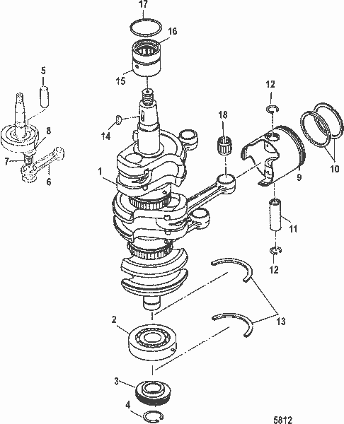 Order MERCURY 8M0082177 Piston Assembly