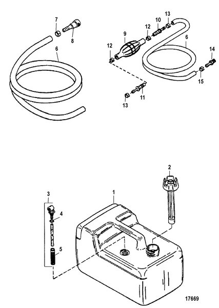 Order MERCURY 8M0120628 Connector, Fuel, Engine End