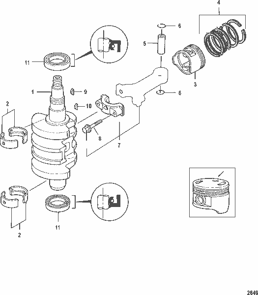 Order MERCURY 8M0125694 Connecting Rod Assembly