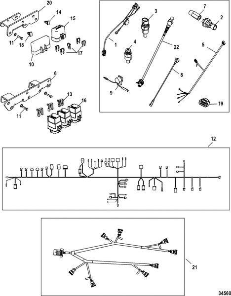 Order MERCURY _ 8M2100101 _ Harness Assembly, Fuel Injector