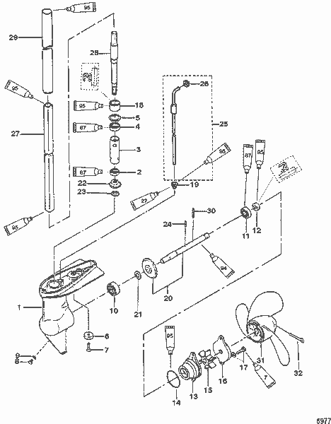Order MERCURY 95344 Bearing, Ball, Upper