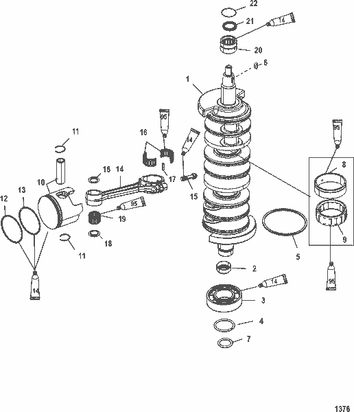 Order MERCURY 9784A11 Crankshaft Assembly