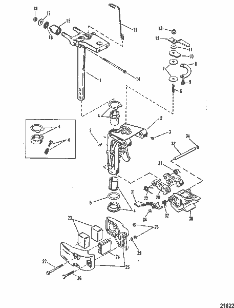 Order MERCURY 43430 Washer, Upper Mount Screw