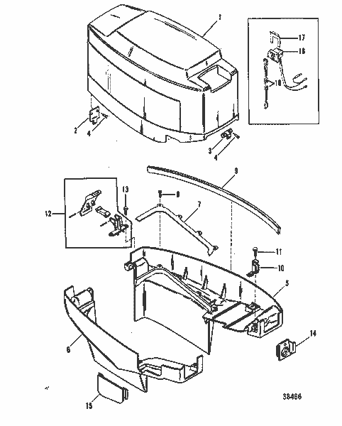 Order MERCURY 43554A 5 Latch, Cowl-Rear