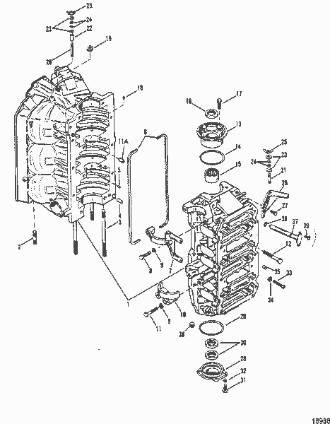 Order MERCURY 66717 Screw, (.375-16 X 3.250), Crankcase To Cylinder Block