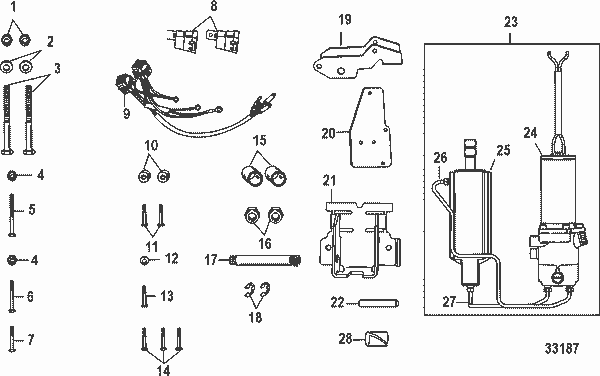 Order MERCURY 70732 Screw, (.250-20 X 2.00)
