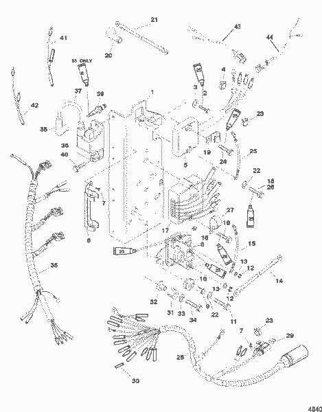 Order MERCURY 74725A 3 Harness Assembly, Lightning