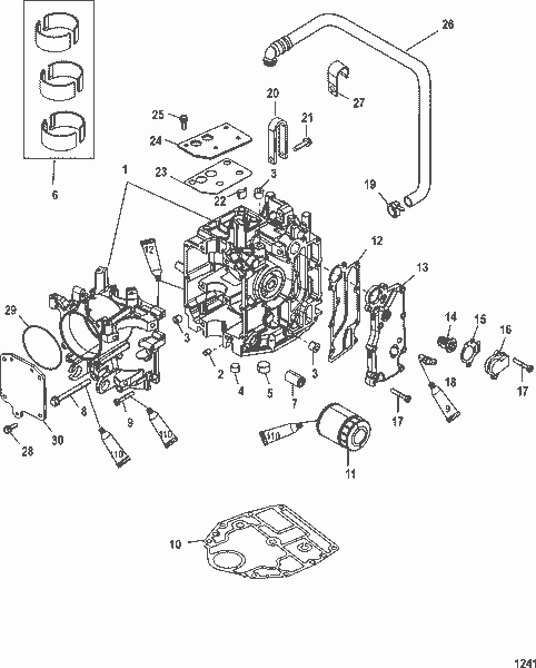 Order MERCURY 77653A 6 Hose, To Fitting In Adaptor Plate