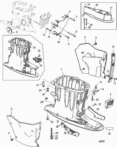 Order MERCURY 802968T01 Plate, Thrust-Port