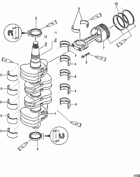 Order MERCURY 804101T10 Bearing