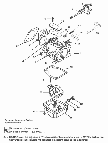Order MERCURY 824854T15 Carburetor (Top)