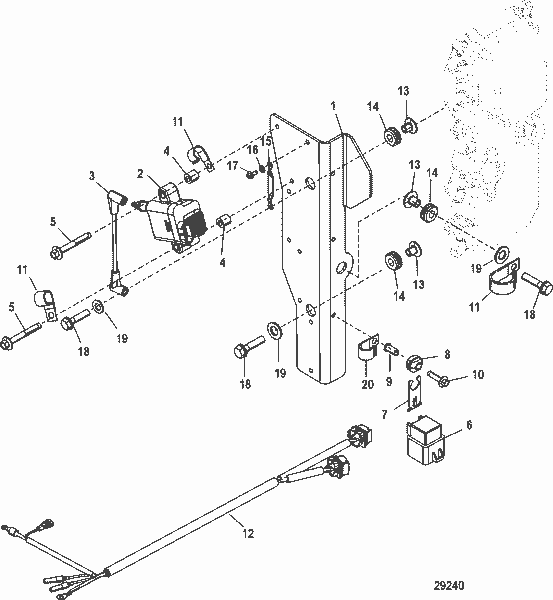 Order MERCURY 826802T36 Harness Assembly, Trim