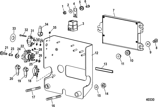 Order MERCURY _ 842477T03 _ Bracket, Electrical Mounting
