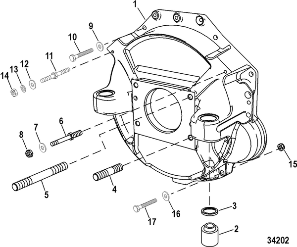 Order MERCURY _ 846248 _ Stud, (.375-16 X 3.120), Ground