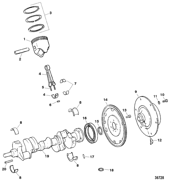Order MERCURY _ 848819T _ Pin, Piston