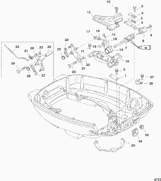 Order MERCURY 852497A 2 Shift Link Assembly