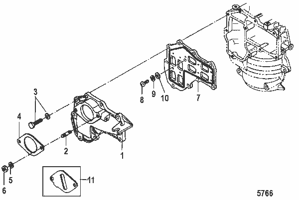 Order MERCURY 853719T Reed Block Assembly