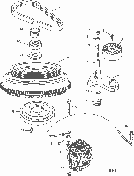 Order MERCURY 859619T04 Flywheel Assembly