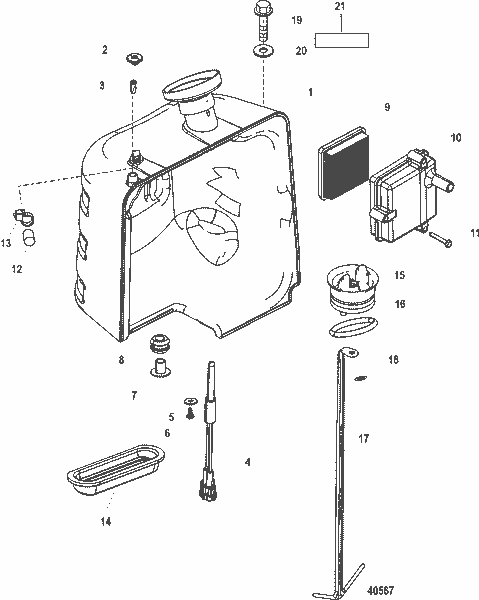 Order MERCURY 879844T06 Oil Tank Assembly