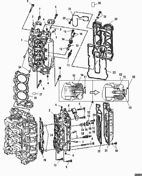 Order MERCURY 887845T03 Cylinder Head Assembly